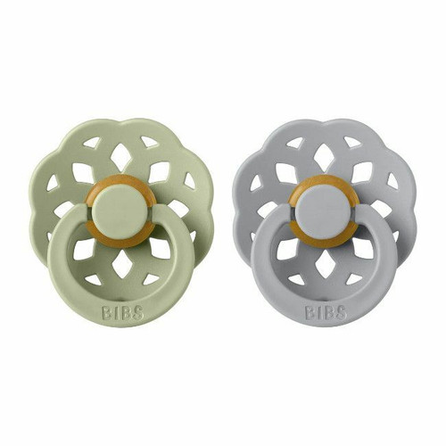 BIBS 2 Boheme Round Latex Dummies Sage/Cloud 6-18M