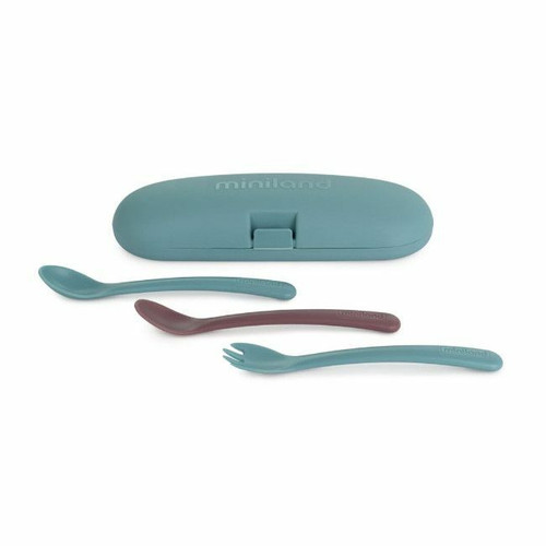 Miniland Picneat Ocean Evolutionary Cutlery + Carrying Case 89462