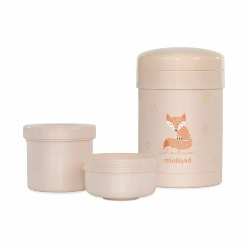 Miniland Solid Food Thermos 2 Containers 350ml + 200ml Candy 89442