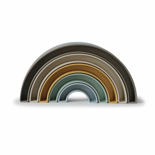 Mushie Stacking Rainbow Hillside +12M