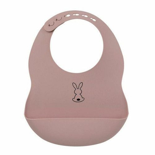 Nattou Silicone Bib Old Pink 11877046