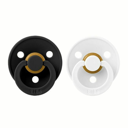 BIBS 2 Colour Round Latex Dummies Black/White 6-18M