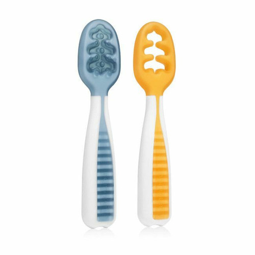 NumNum 2 Pré-Colheres GOOtensils Azul e Laranja NUM100