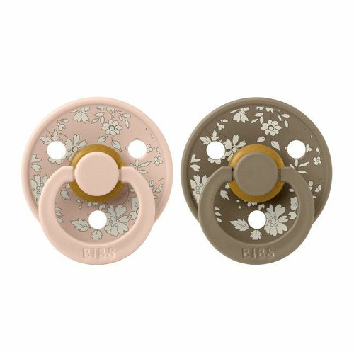 BIBS 2 Colour Round Latex Dummies Capel Blush/Dark Oak 6-18M
