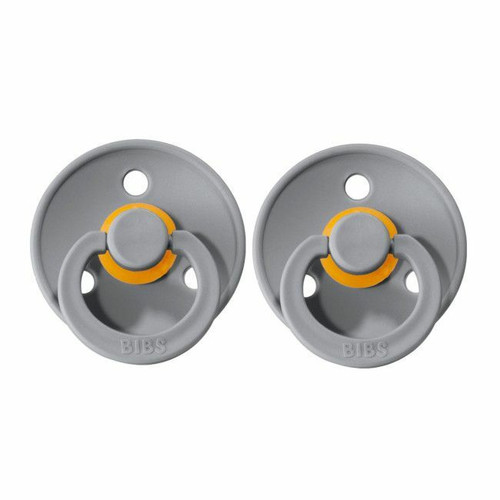 BIBS 2 Colour Round Latex Dummies Cloud/Cloud 0-6M