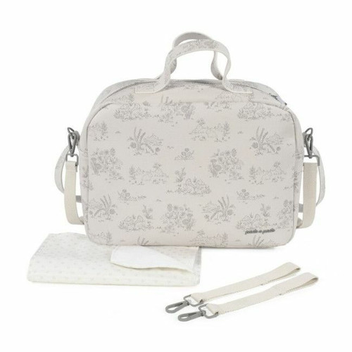 Pasito a Pasito Saco Muda-Fraldas Toile de Jouy Cream 1120900282 Pasito a Pasito Toile de Jouy Cream Changing Bag 1120900282