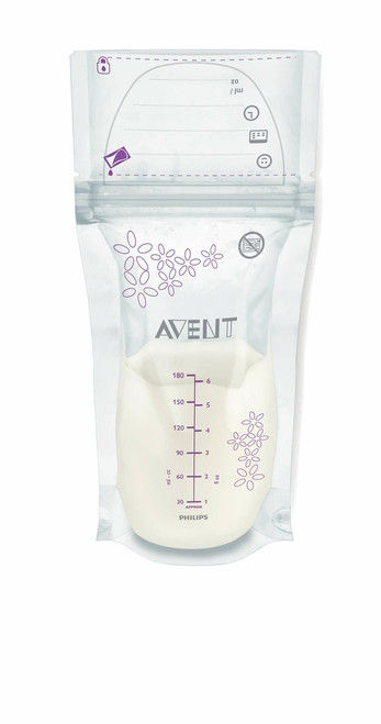 Philips AVENT Bolsas Armazenamento Leite 180 ml SCF603/25 Philips AVENT Breast Milk Storage Bags 180ml SCF603/25