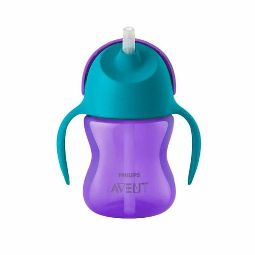 Philips AVENT Magic Cup with Straw Purple 200ml +9M SCF796/02