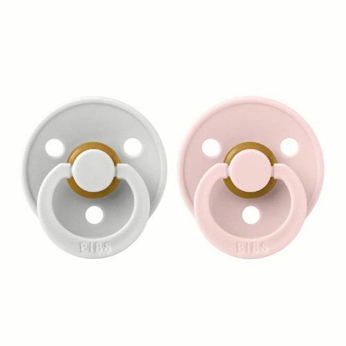 BIBS 2 Colour Latex Round Dummies Haze/Blossom 0-6M