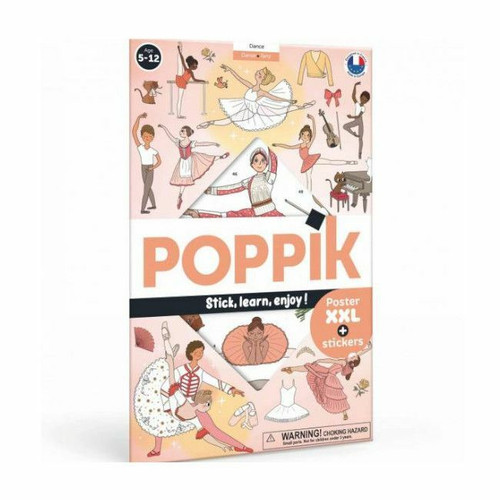 Poppik Poster Educativo + 64 Autocolantes Discovery Dança +5 Anos POPDIS010 Poppik Educational Poster + 64 Stickers Discovery Dance +5Y POPDIS010