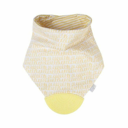 Saro Reversible Bandana Bib with Yellow Teether 16545