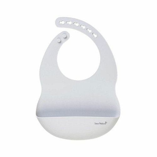 Saro Grey Silicone Pocket Bib 17484