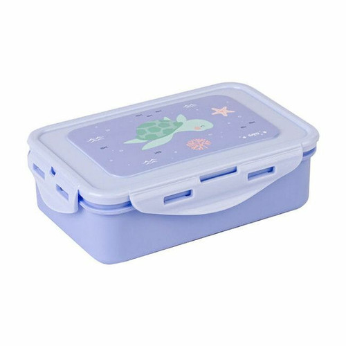 Saro 550ml Lunch Box with Divider Blue 70061