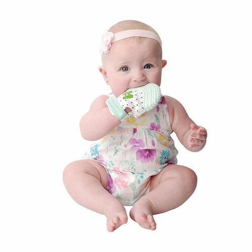 Saro Teething Mitten Pink 21073