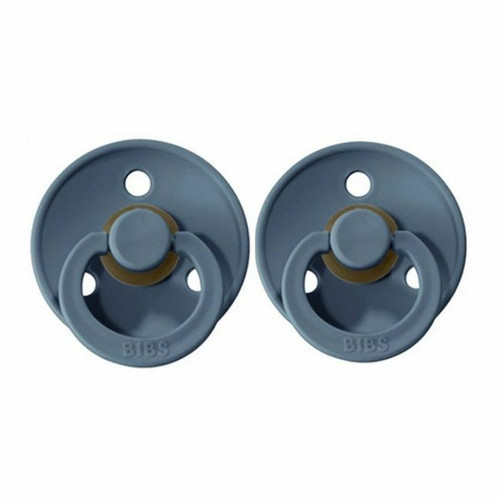 BIBS 2 Colour Latex Round Dummies Petrol/Petrol 6-18M