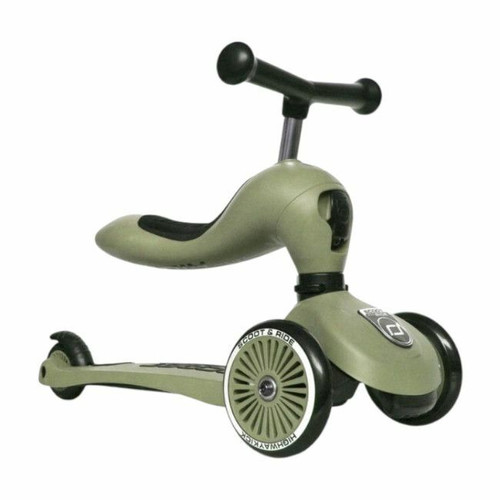 Scoot and Ride Highwaykick One Scooter Olive +12M 3808