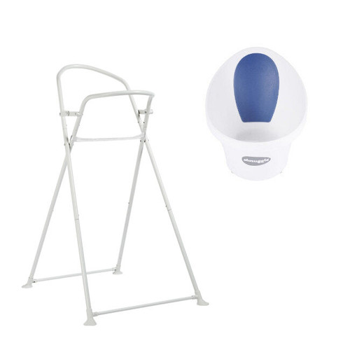 Shnuggle Banheira Ergonómica Azul Marinho + Suporte Dobrável