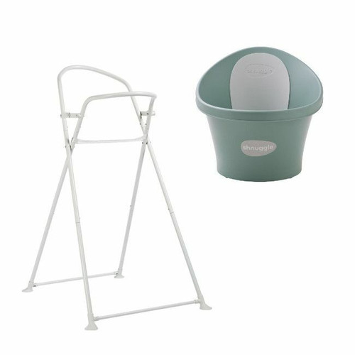 Shnuggle Banheira Ergonómica Eucalyptus + Suporte Dobrável Shnuggle Ergonomic Baby Bath Eucalyptus + Foldable Stand