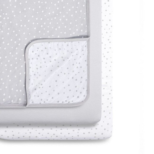 Snüz 2 Fitted Sheets + Cot Blanket Grey Spots BD028AG