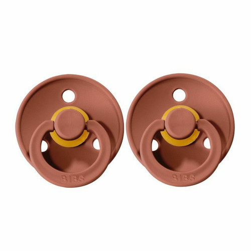 BIBS 2 Colour Latex Round Dummies Woodchuck/Woodchuck 0-6M