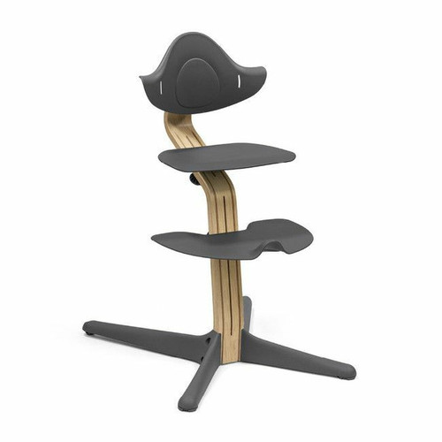 Stokke Cadeira de Papa Nomi Madeira de Carvalho Anthracite 626604 Stokke Nomi High Chair Oak Anthracite 626604