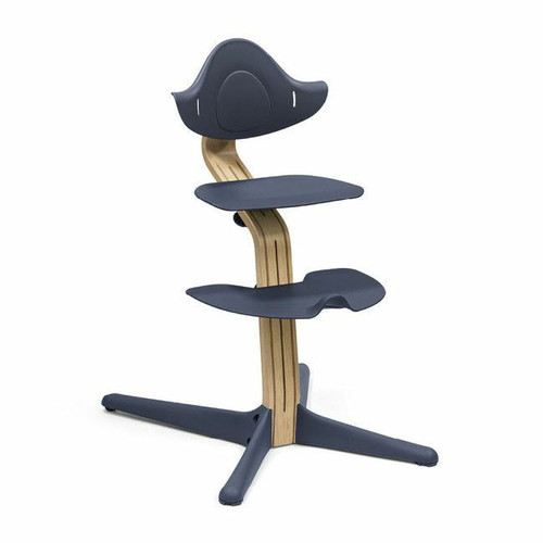 Stokke Cadeira de Papa Nomi Madeira de Carvalho Navy 626605 Stokke Nomi High Chair Oak Navy 626605