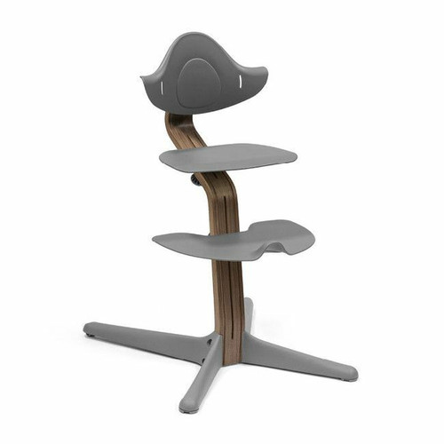 Stokke Cadeira de Papa Nomi Madeira de Nogueira Grey 626702 Stokke Nomi High Chair Walnut Grey 626702
