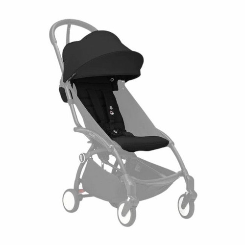 Stokke YOYO³ 6+ Textile Set Seat Pad & Canopy Black 646403