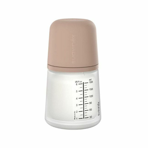 Suavinex Biberão de Silicone 180ml Tetina Zero.Zero Fluxo Lento Medium Suavinex Silicone Bottle 180ml Zero.Zero Teat Slow Flow Medium