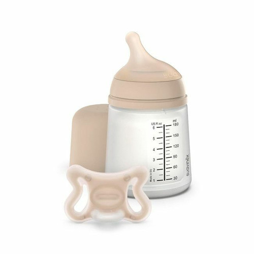 Suavinex Zero.Zero Newborn Set 180 ml Baby Bottle + Pacifier -2-2M Light