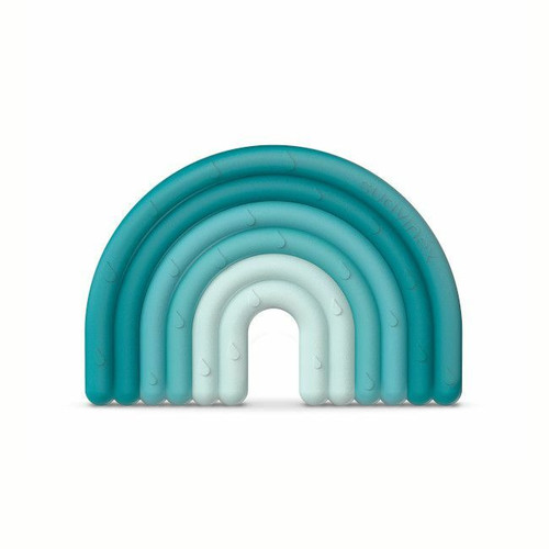 Suavinex Mordedor Silicone Etapa 1 Arco-Íris Azul +0M Suavinex Silicone Teether Stage 1 Blue Rainbow +0M