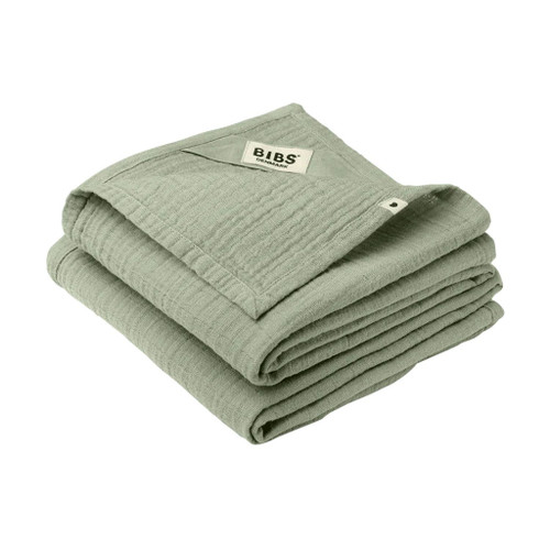 BIBS 2 Muslin Cloths 70x70 Sage