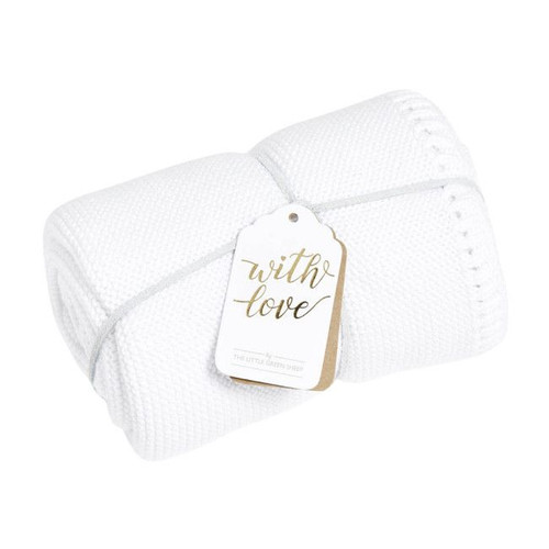 The Little Green Sheep Organic Cotton Blanket White BD026E