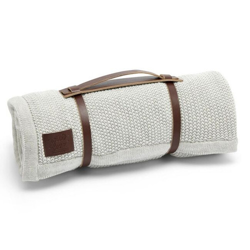 The Little Green Sheep Manta Polar Algodão Orgânico Dove BD025B The Little Green Sheep Organic Cotton Fleece Blanket Dove BD025B