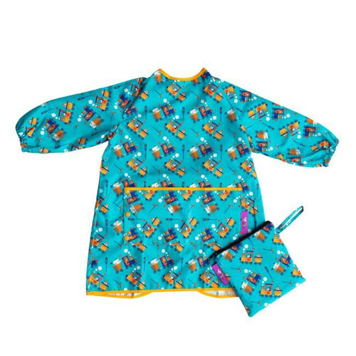 Tidy Tot Long Bib with Carry Bag Trains LLBTRN