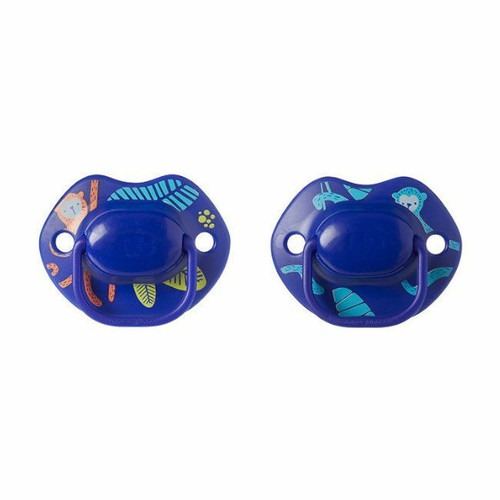 Tommee Tippee 2 Moda Soothers Midnight Jungle Blue 6-18M 43338594