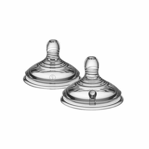 Tommee Tippee 2 Closer to Nature Teats Slow Flow +0M 424584