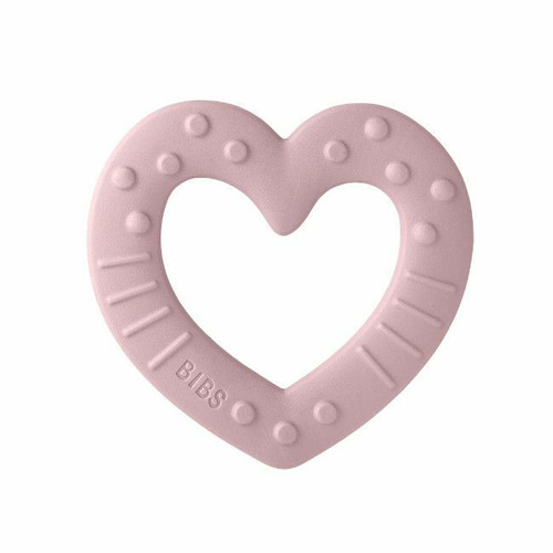 BIBS Baby Bitie Teether Heart Pink Plum +2M