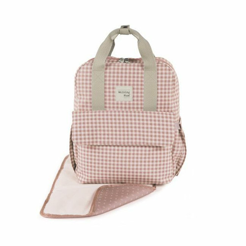 Walking Mum Mochila de Mamã I Love Vichy Rosa 36260 Walking Mum Maternity Backpack I Love Vichy Pink 36260