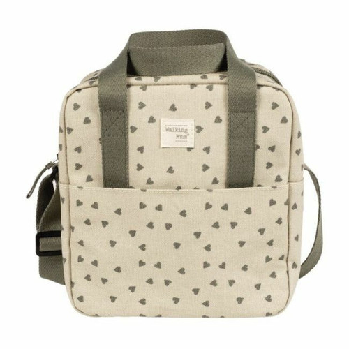 Walking Mum Insulated Lunch Bag Poppy Hearts Moss 1120800344