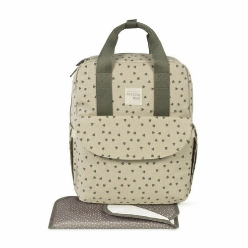 Walking Mum Poppy Hearts Backpack Moss 1120800324