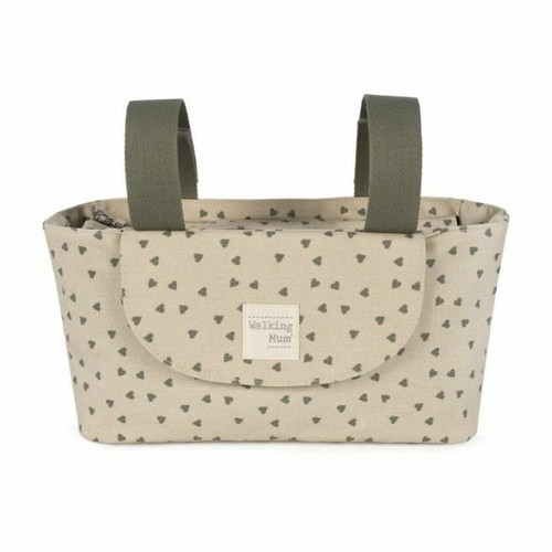 Walking Mum Stroller Organiser Poppy Hearts Moss 1120800328