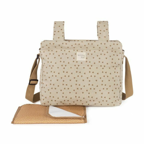 Walking Mum Stroller Bag Poppy Hearts Cinnamon 1120800321