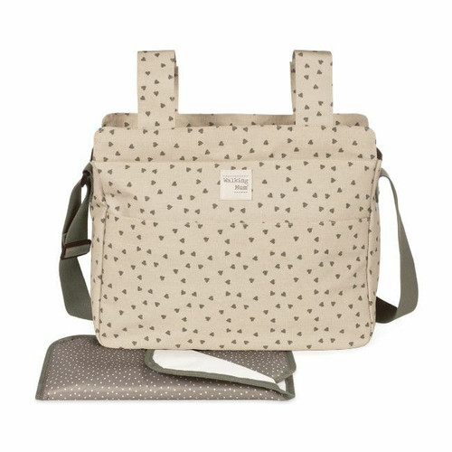 Walking Mum Stroller Bag Poppy Hearts Moss 1120800320