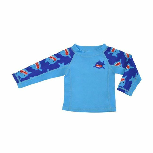 Zoocchini Camisola de Manga Comprida Tubarão 12-24M ZOO-019-001/L Zoocchini Long Sleeve Shirt Shark 12-24M ZOO-019-001/L