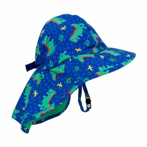 Zoocchini Chapéu de Abas Proteção UPF50 Dinossauro 6-24M ZOO-015-009 Zoocchini Flap Sun Hat UPF50 Dinosaur 6-24M ZOO-015-009