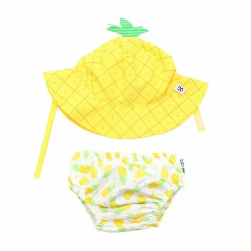 Zoocchini Swim Nappy & Hat Set Pineapple 6-12M ZOO-006-026/M