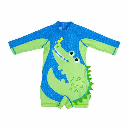 Zoocchini Fato de Banho Manga Comprida Crocodilo 12-24M ZOO-016-007/M Zoocchini Long Sleeve Swimsuit Crocodile 12-24M ZOO-016-007/M