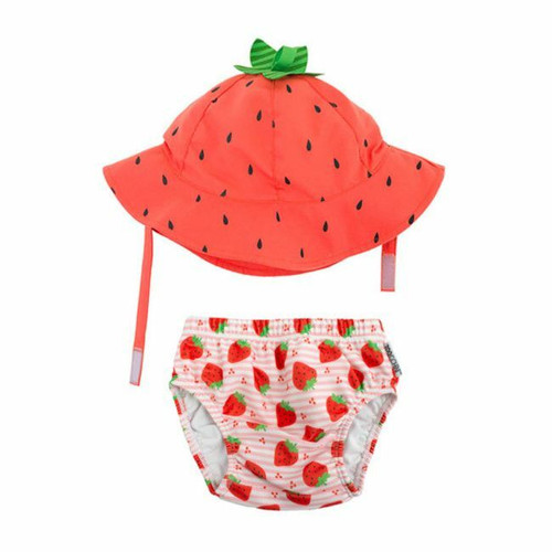 Zoocchini Swim Nappy + Hat Strawberry 6-12M ZOO-006-027/M