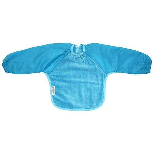 Babete Mangas Longas Toalha Azul Silly Billyz SB-004-006 Silly Billyz Long Sleeve Towel Bib Blue SB-004-006